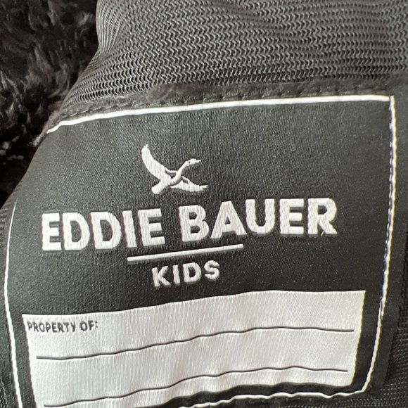 Eddie Bauer Black Cozy Large Kids Fleece Jacket NWT - Picture 3 of 6